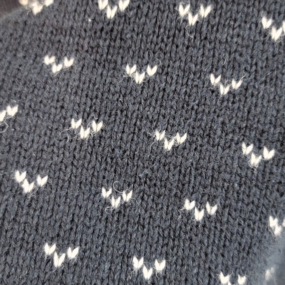 Vintage Jantzen Petite Nordic Fair Isle Ramie Cotton Snowflake Sweater Size LP - Picture 8 of 10